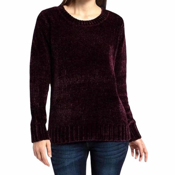 Orvis Sweaters - ORVIS Deep Purple Chenille Sweater Large